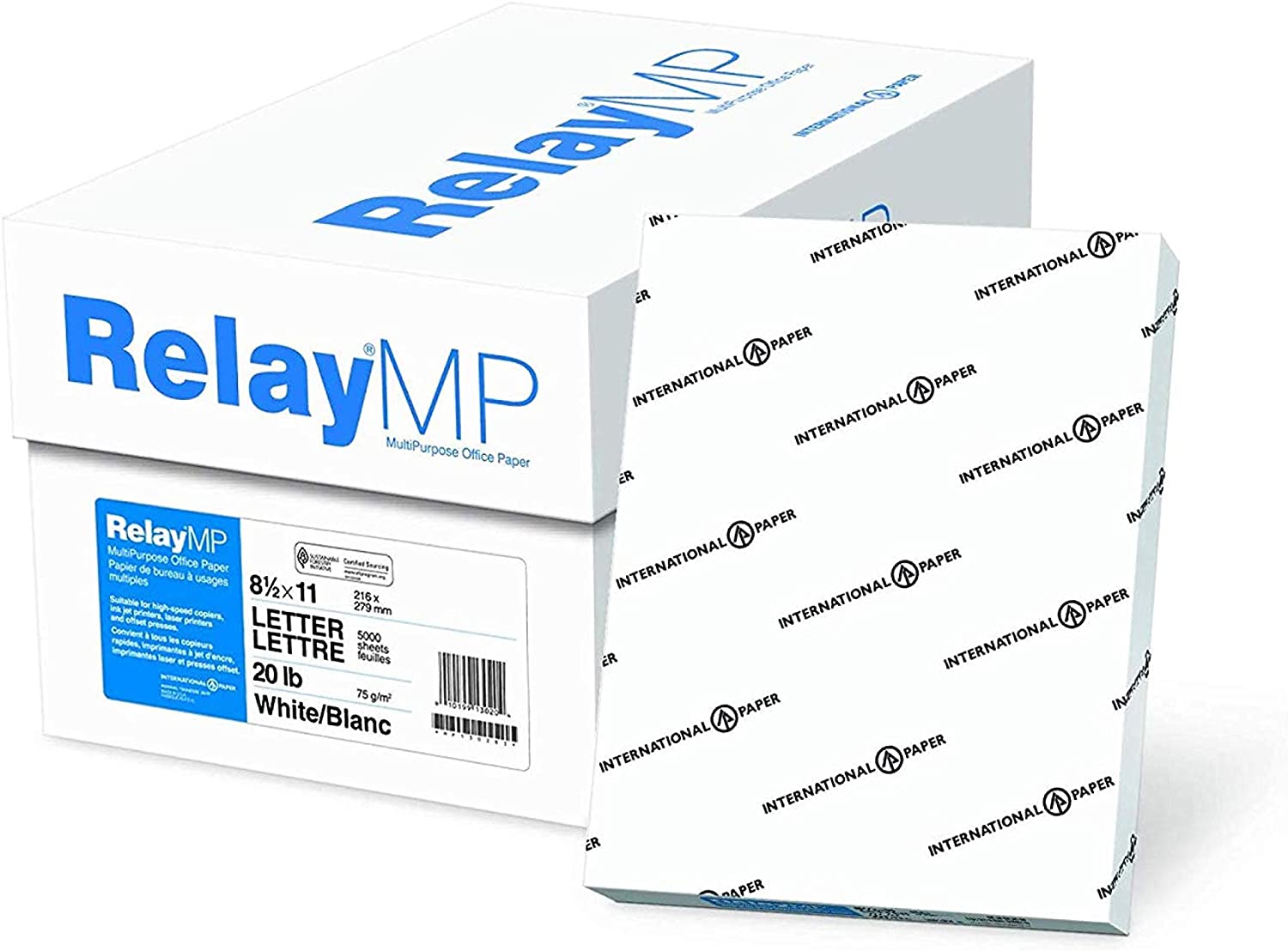 Relay MP Copy Paper, 92 Bright, 20lb, 11X17, White, 2500 Sheets / Ctn -  Thomas Business Center Inc